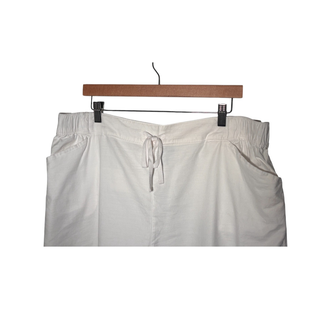 Lane Bryant White Mid Rise Drawstring Waist Relaxed Fit Shorts Plus Size 18 20 - Picture 4 of 8